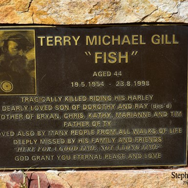 Terry Gill Memorial near Ross River