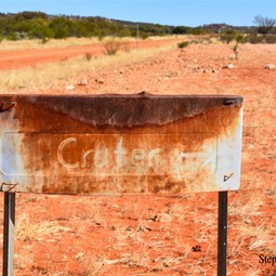 The Old sign to the crater