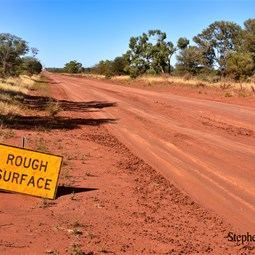 Sign along the Binns Track north of Ammaroo Station