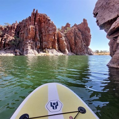 SUP at Glen Helen Gorge