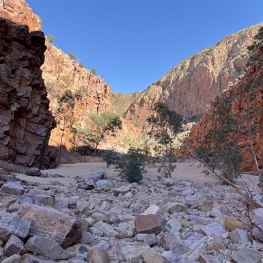 The walk then opens up onto the sandy creek bed