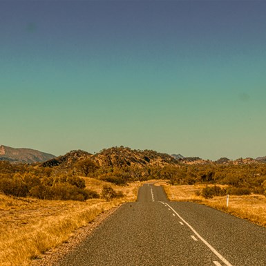 Amazing views along Namatjira Dr