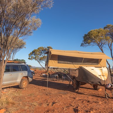 Camped on the cliff edge at Gintys