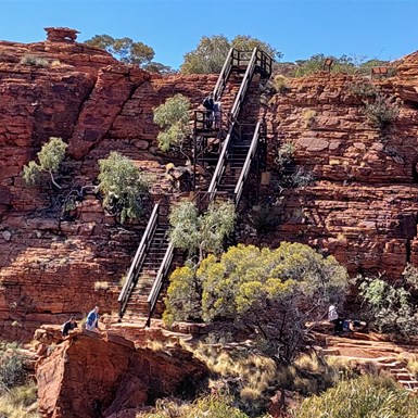 Staircase along the Rim Walk