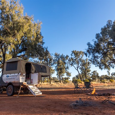 Free camp at Desert Oaks Rest Area