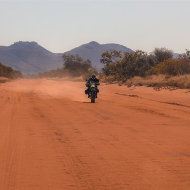 Motorbike on the Great Central Road