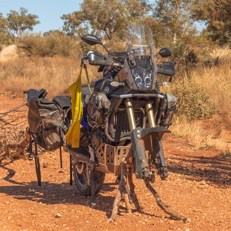 Broken down motorbike