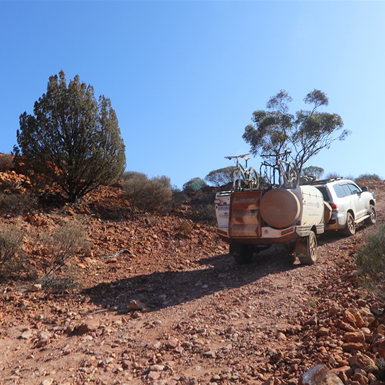 Driving up the ridge at Terraces