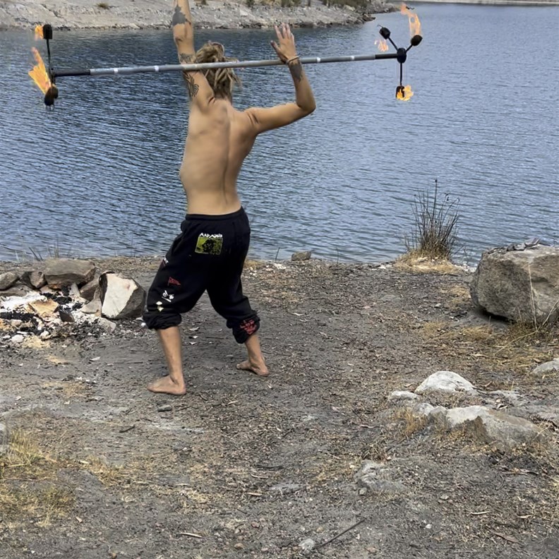 Morning Fire Twirling