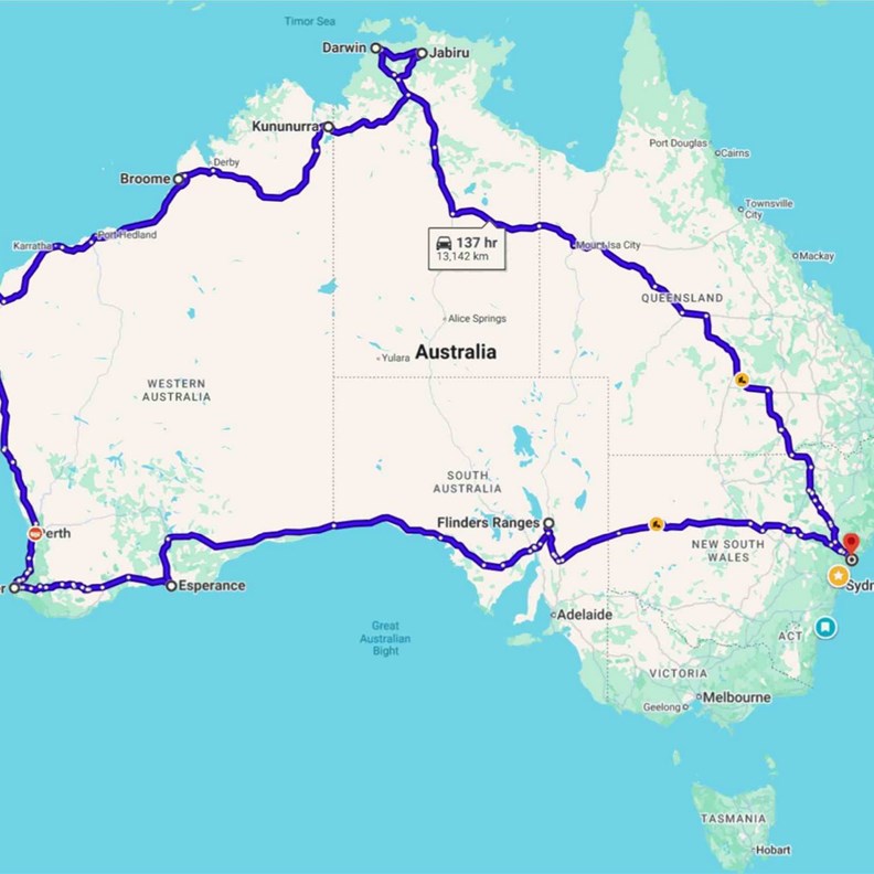 A map of our Big Lap 2026