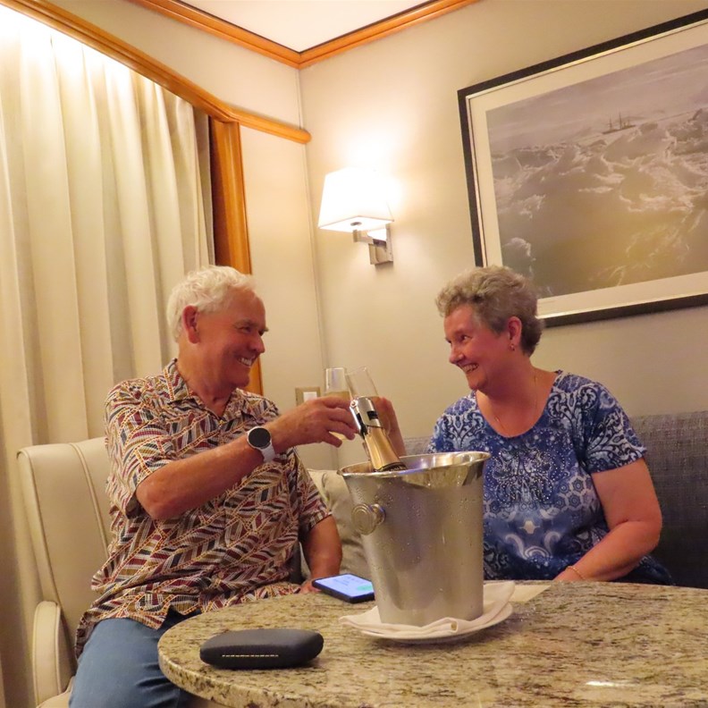 On Board with Champagne to celebrate