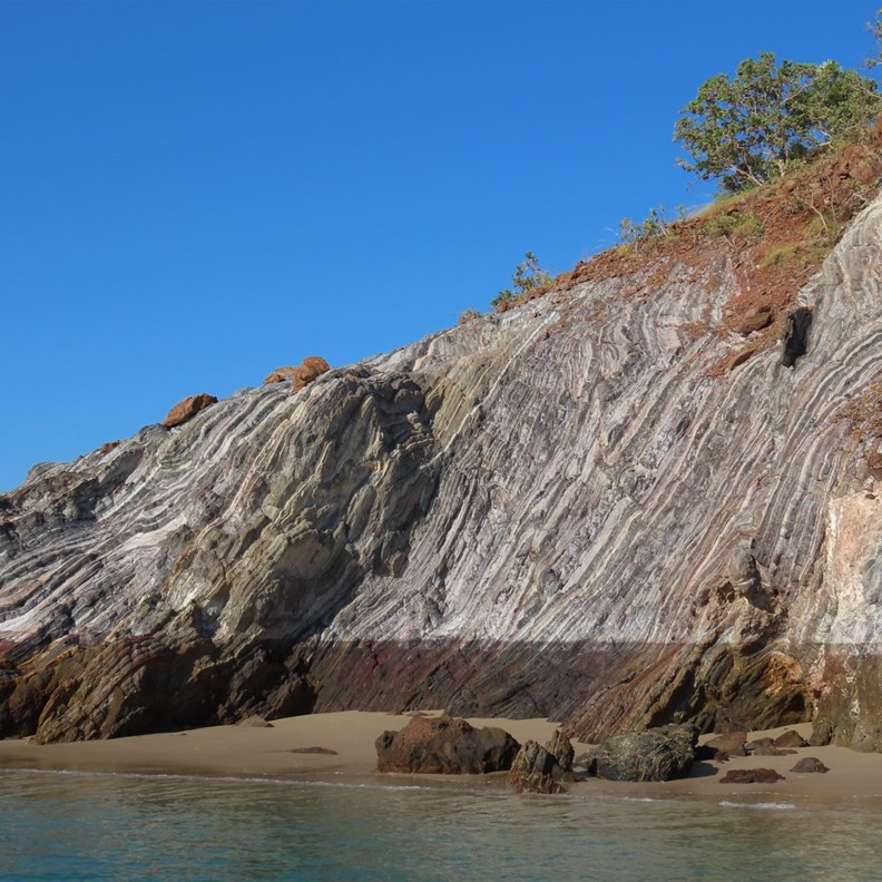 Clear Folds in the rockface