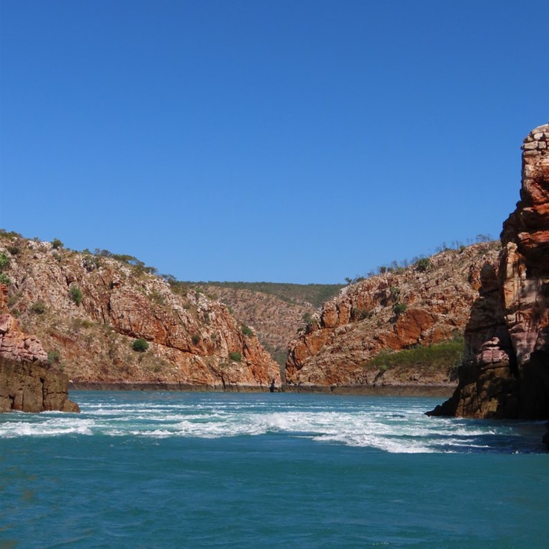 Horizontal Falls with Incoming Tide of about 30 
