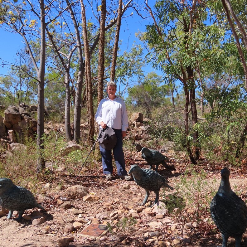 Bird Sculptures Kookaburra, Crow, Brown Hawk & Pigeon from the Creation Story