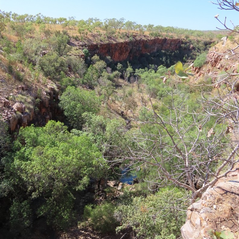 Looking down the valley from the top