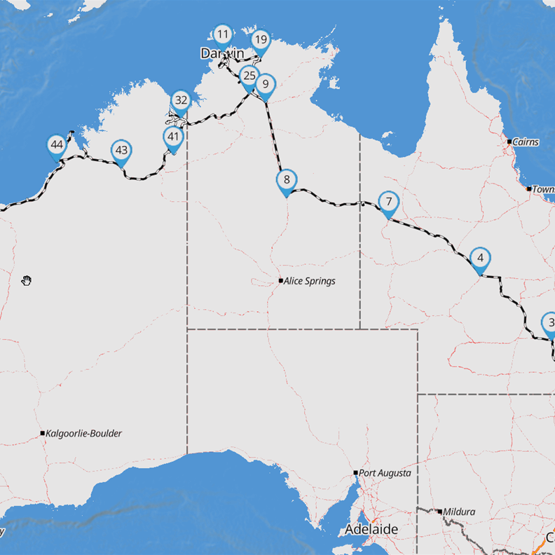 Tracker to Carnarvon (Click to see full image)