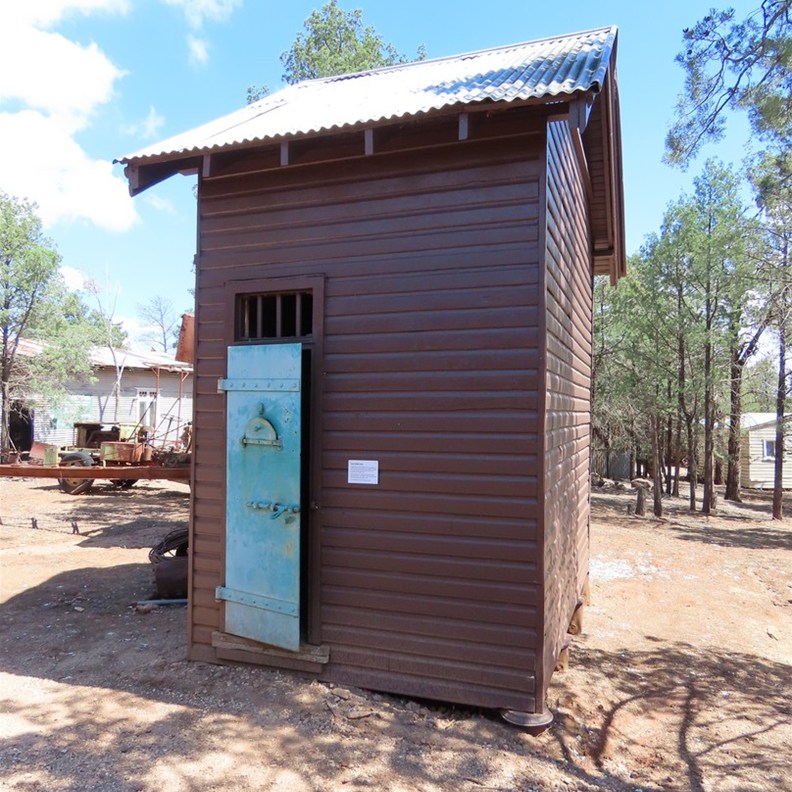 Transportable gaol built at Gunbar in 1906 and moved to Merriwagga in 1928