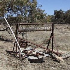 Well and winch at an old Anabranch camp - Yelta Lake