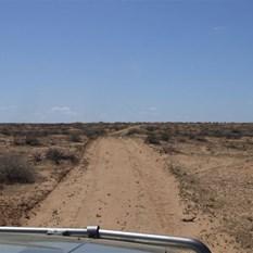 The track north along Yelta Lake