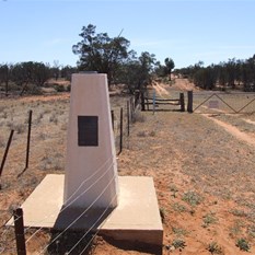 A cairn commemorating the 1993 realignment of the border!