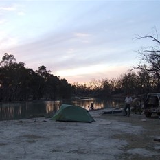Our camp in the fading light