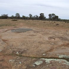 The Rockholes and slab of rock they sit in.
