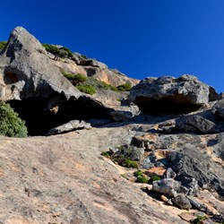view of the cave on the summit