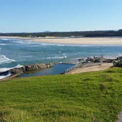 beach and swimming pool at Sawtell NSW