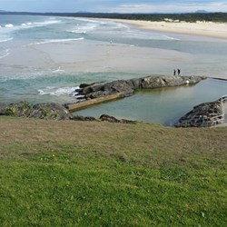 beach and swimming pool at Sawtell NSW