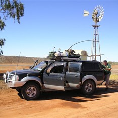 Lunch break by the Telfer Mine Road