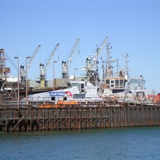 The BHP loading docks at Hedland