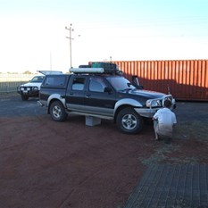 JT working on the front bumper