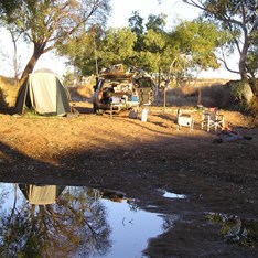 Our camp by the Watrara Creek