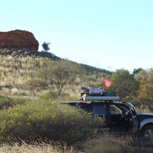 Our camp at the base of McPhersons Pillar