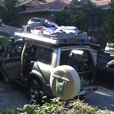 Loading the Pootrol before departure