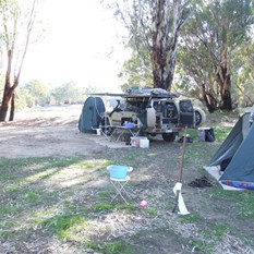 Our shakedown Camp - Murray Kulkyne NP