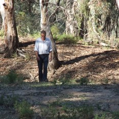 Hugh Searching for his lost glasses