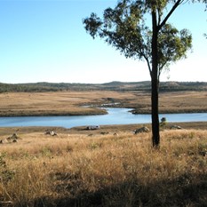 Wuruma Dam and our campsite in the distance