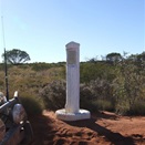 The Beadell marker on the Mount Davies Road