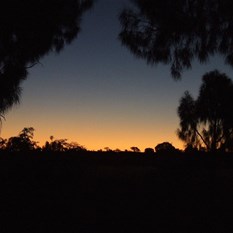 Sunset on the Canning - Well 12 camp.