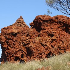 The rocky outcrop - our morning tea stop