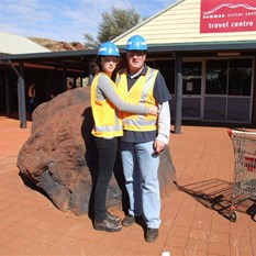 Ready for the tour of the mine - Newman