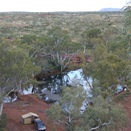 Our camp at Eagle Rock Pool from on high