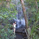 Picking our way down to Little Merton Falls