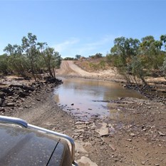 One of the many creek crossings on the Gibb