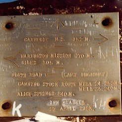 The original Everard Junction Plaque - Photo taken June 11, 1985.