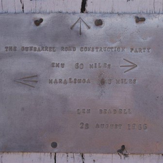 Emu - Maralinga - Original plaque