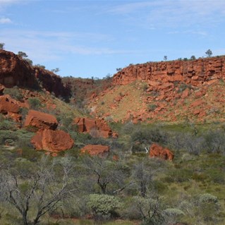 The rocky gorge that holds the fabled Diebel springs.
