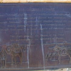 The tribute Plaque to the Birdsville pioneers