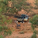 Hugh by the campfire